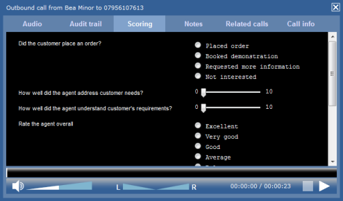 Random Call Selection Report - Call Explorer